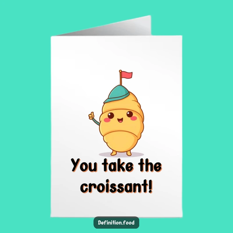 Free Printable Croissant Thank You Card - Downloadable Greeting for Sweet Gratitude