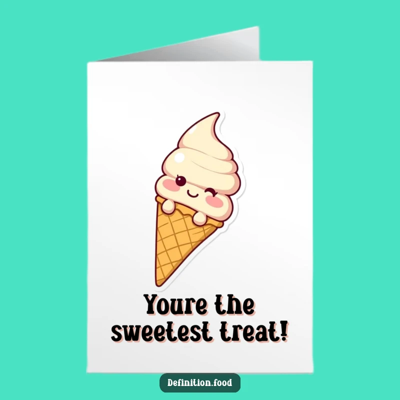 Free Printable Thank You Card: Giggling Ice Cream Cone Appreciation - Funny Downloadable Gift