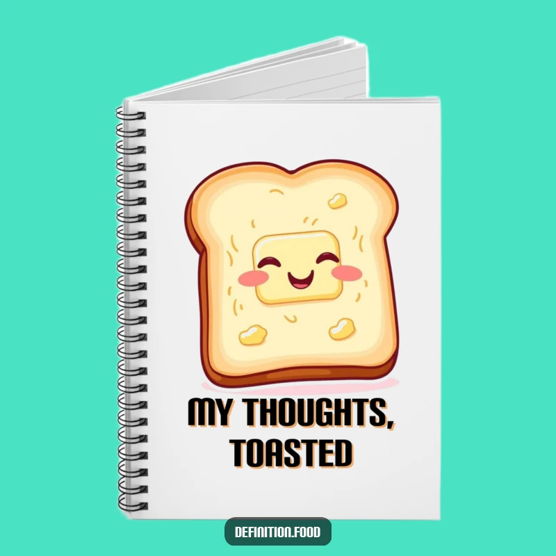 Funny Toast Butter Notebook, Wiggling with Glee Journal for Ideas