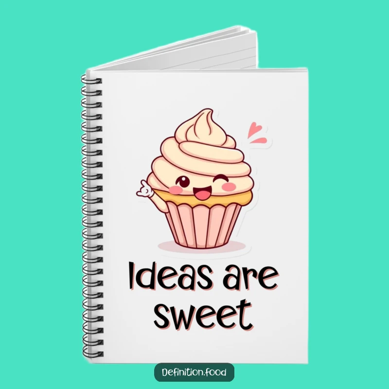 Funny Cupcake Wink Notebook, Jot Down Ideas, Perfect Humorous Gift for Students