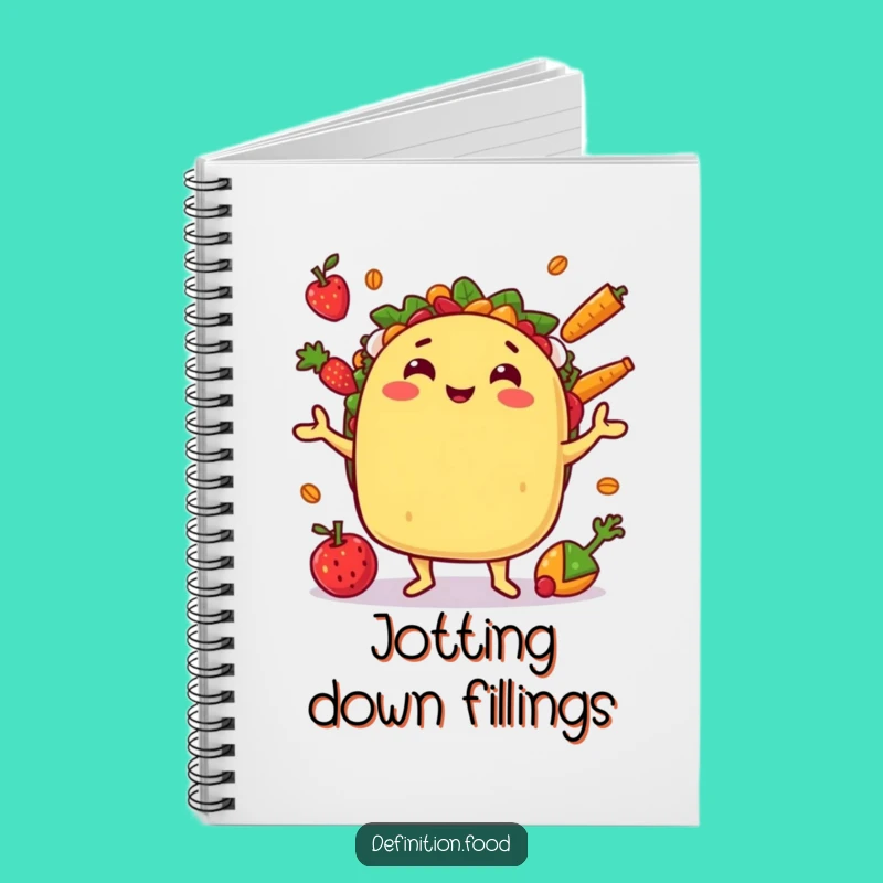 Funny Juggling Taco Notebook: Jot Down Ideas with Festive Humor