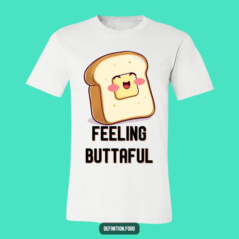 Funny Toast Butter T-Shirt - Joyful Breakfast Graphic Tee, Perfect Funny Gift!