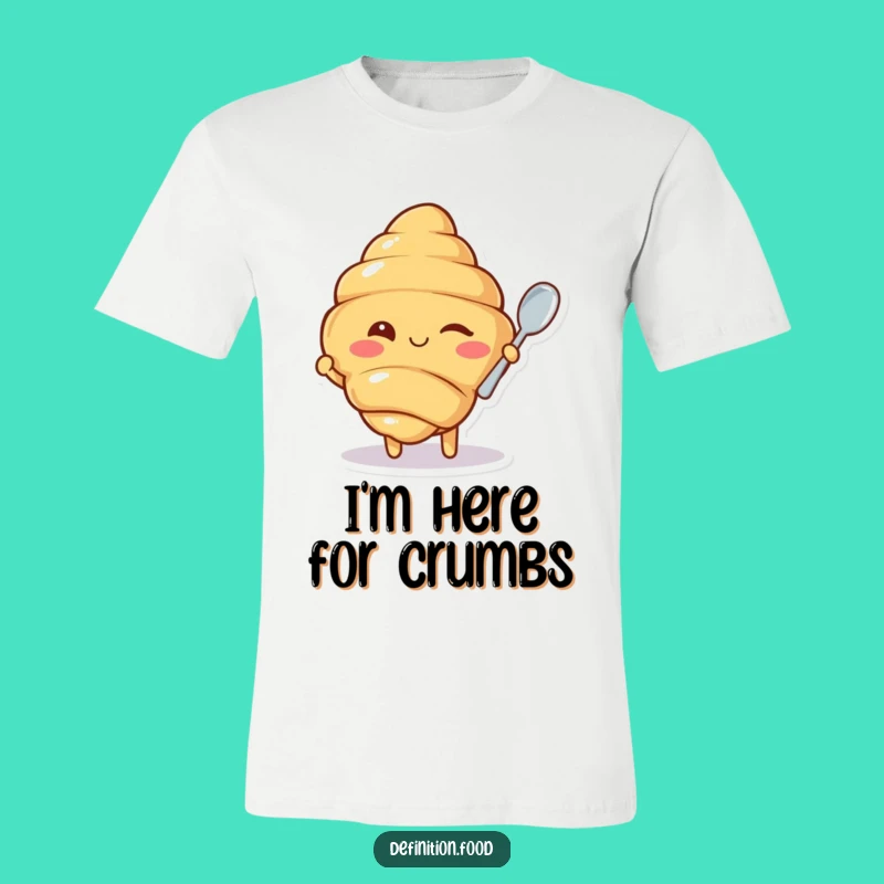 Funny Winking Croissant T-Shirt: A Hilarious Pastry Pun Gift for Foodie Friends