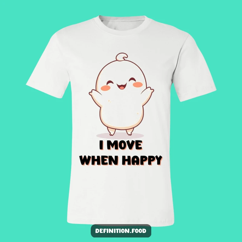 Funny Dumpling Dance T-Shirt, Cute Character Apparel, Hilarious Gift for Food Lovers