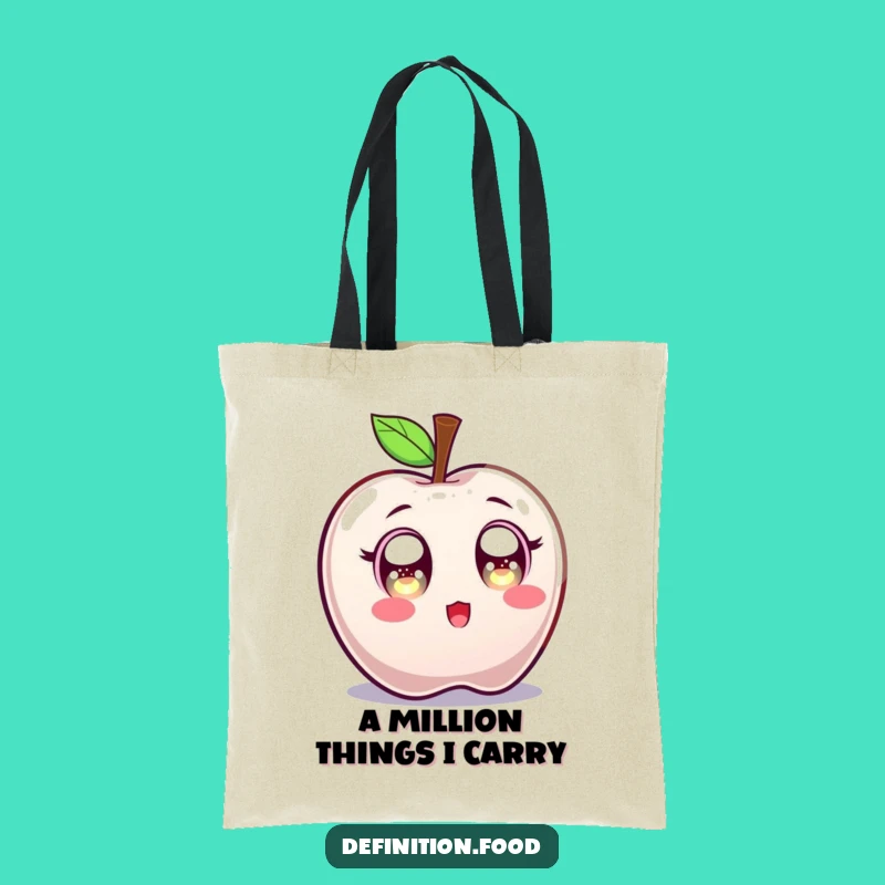 Funny Surprised Candy Apple Tote Bag: Carry Your Surprises with Sweet Style