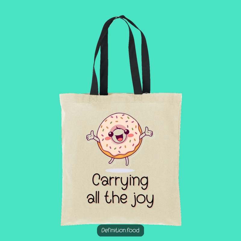 Funny Donut Spin Tote Bag: Carry Your Fun and Sweetness Everywhere Gift