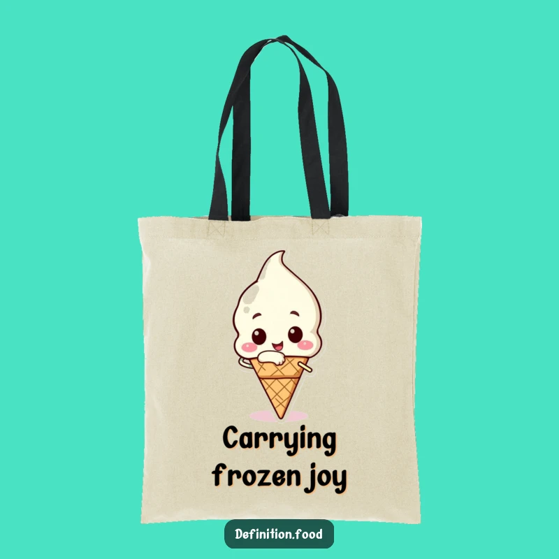 Funny Ice Cream Bite Tote Bag - Carry Your Sweet Success!