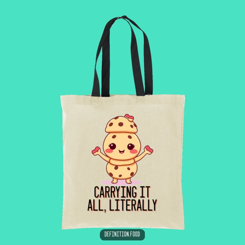 Funny Giggling Cookie Pastry Stack Tote Bag: Carry Your Treats and Your Humor