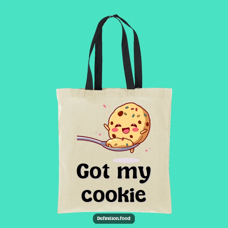 Funny Cookie Jump Tote Bag: Carry Your Sweetness Around