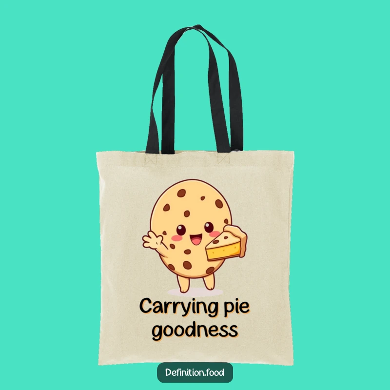 Funny Cookie Pie Slice Tote Bag - Sharing Character Gift