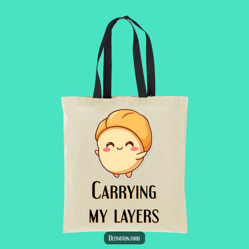Funny Croissant Layers Tote Bag, Carry Your Pastries, The Ultimate Humorous Gift