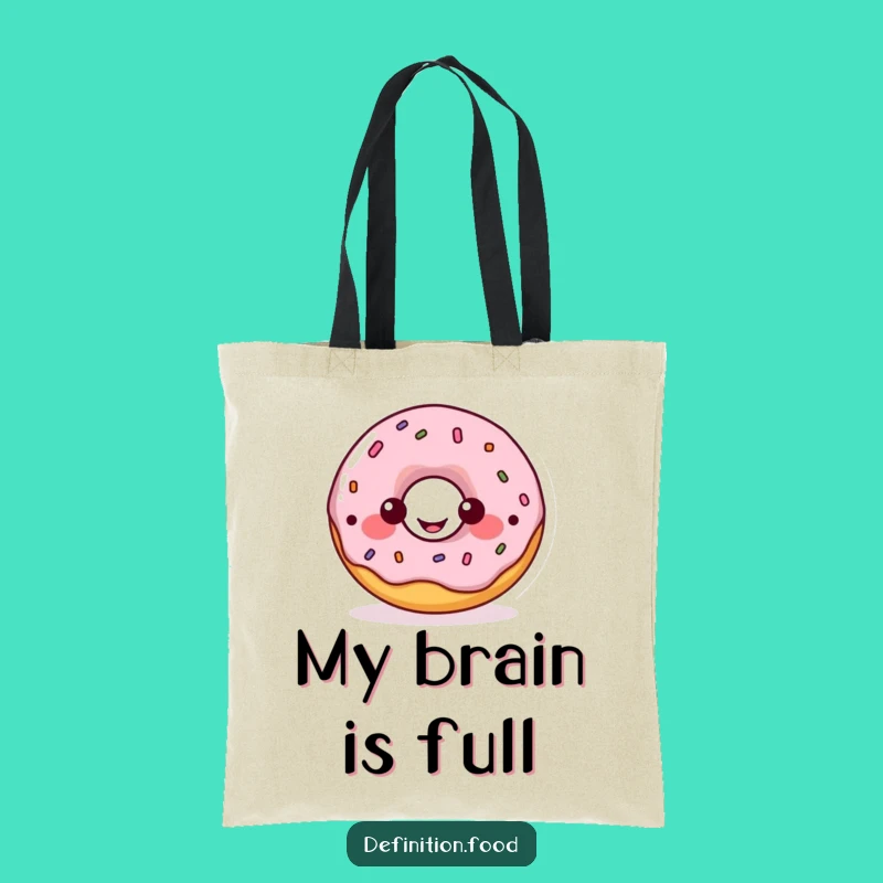 Funny Donut Diagram Tote Bag: Carry Knowledge, Practical Humorous Gift