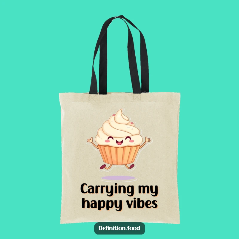 Funny Joyful Cupcake Hop Tote Bag: Carry Your Happiness Everywhere You Go