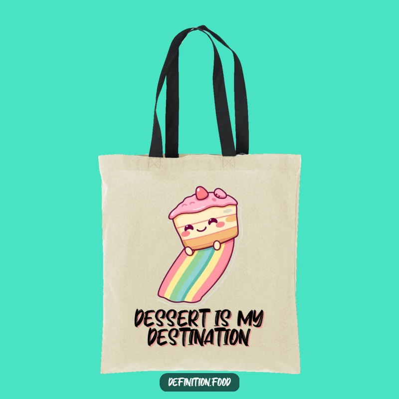 Funny Rainbow Cake Tote Bag - Spacious & Stylish Dessert Accessory, Perfect Funny Gift!