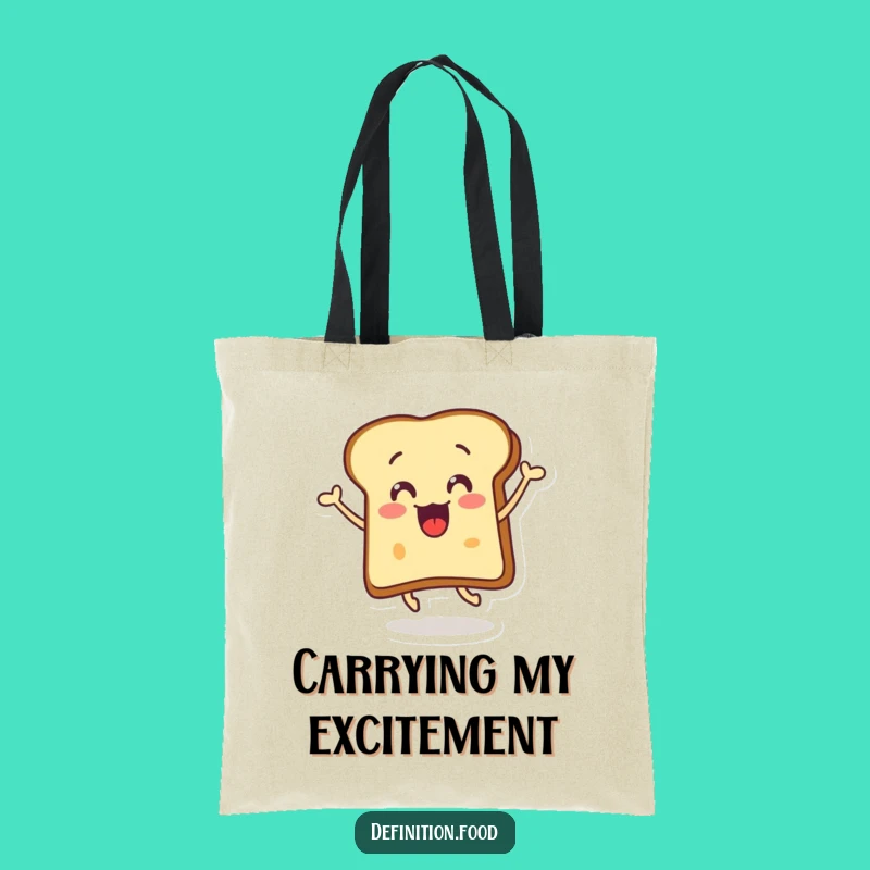 Funny Surprised Toast Butter Leap Tote Bag: Carry Your Laughs Daily