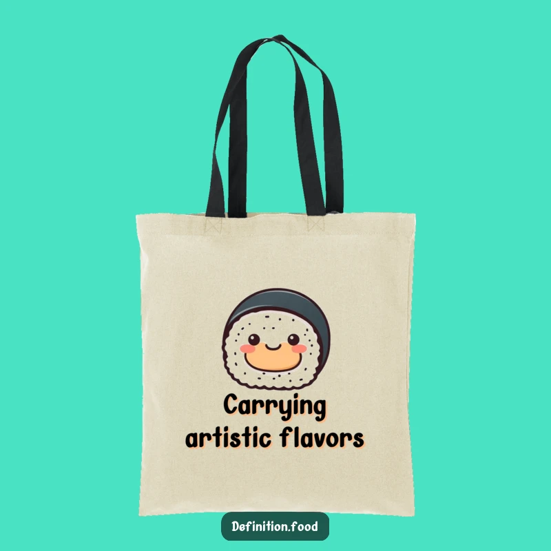 Funny Sushi Roll Tote Bag: Carry Artful Snacks, Practical Humorous Gift