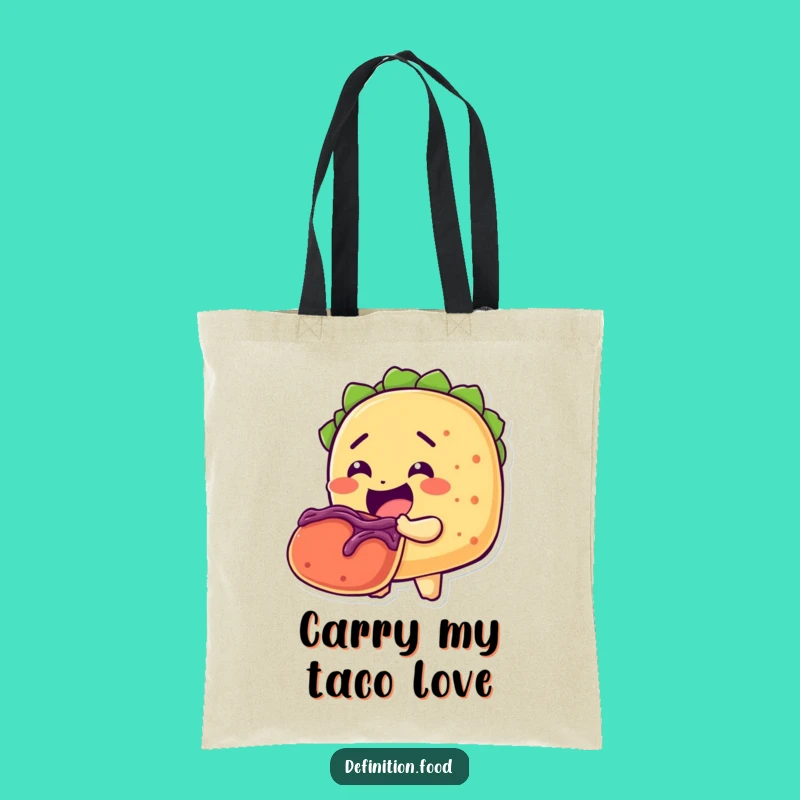 Funny Taco Bite Tote Bag: Carry Your Essentials and Your Tacos with Style