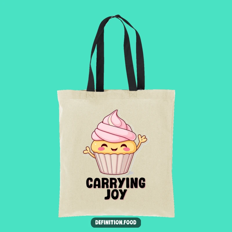 Funny Waving Cupcake Tote Bag - Carry Your Fun in Style, Great Funny Gift