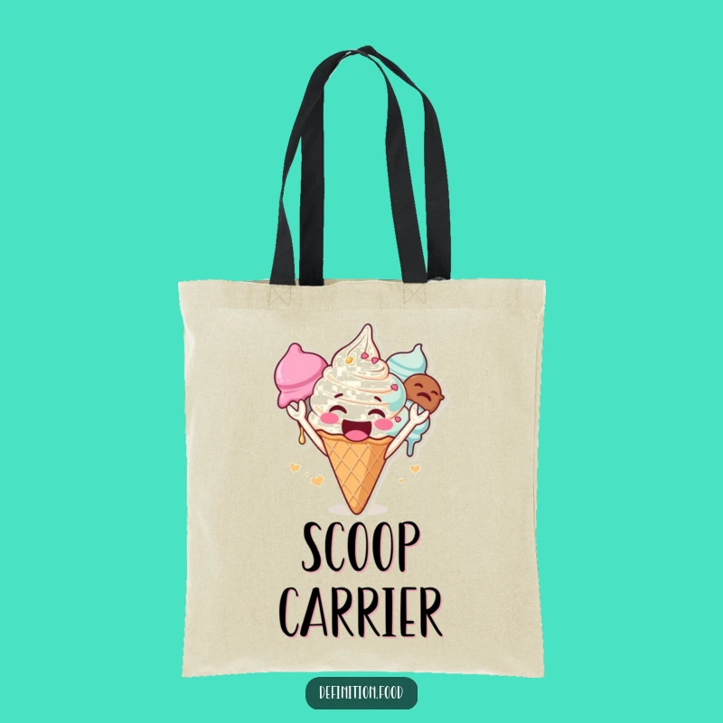 Funny Cheering Ice Cream Tote Bag - Carry Your Joy with Sweet Style